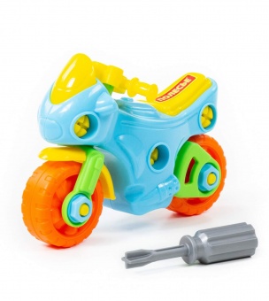 Конструктор-транспорт "Мотоцикл" (25 элементов) арт. 78209 Полесье