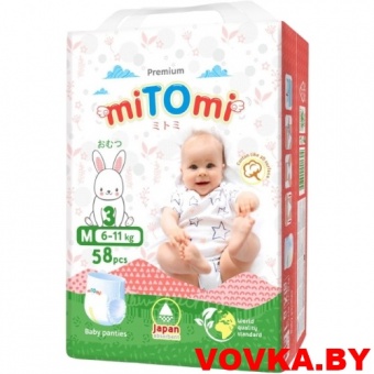 Трусики miTOmi Premium M (6-11 кг) 58 шт