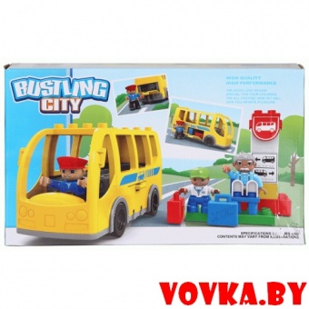 Конструктор "Школьный автобус", 16 дет., арт.HG-1271