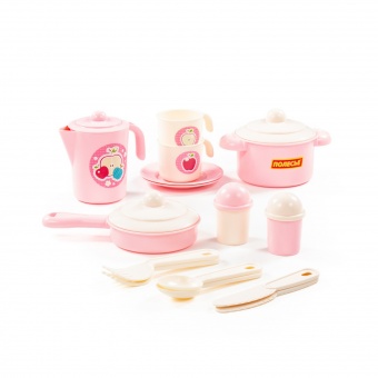 Набор детской посуды "Настенька" на 2 персоны (V6) (18 элементов) (в сеточке), арт. 79923