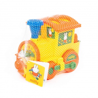 Логический паровозик "Миффи" с 6 кубиками №1 арт.64240