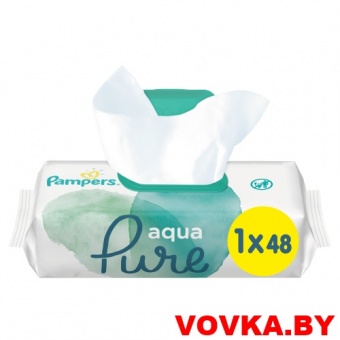 Детские влажные салфетки Pampers Aqua Pure 48шт., арт. 8001090603326