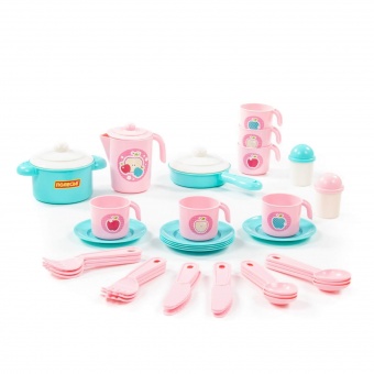 Набор детской посуды "Настенька" на 6 персон (V4) (38 элементов) (в сеточке), арт. 79961