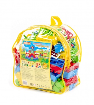 Конструктор "Строитель" (Гигант, 175 элементов) (в рюкзаке) арт. 8022 Полесье