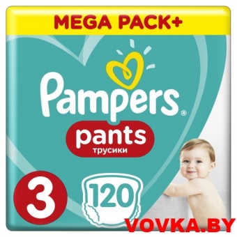 Трусики Pampers Pants Midi 3 (6-11 кг) 120 шт, Россия, арт. 4015400697527