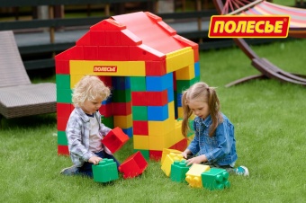Конструктор строительный "Дом", 134 элемента арт. 37473 Полесье