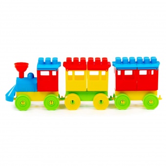 Конструктор - Паровоз с двумя вагонами арт. 2044 Полесье