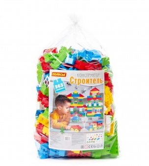 Конструктор "Строитель" (363 элемента) (в пакете) арт. 36148 Полесье