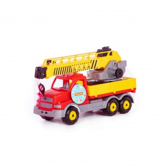 Автомобиль кран Сталкер с поворотной платформой (в сеточке) арт.56511