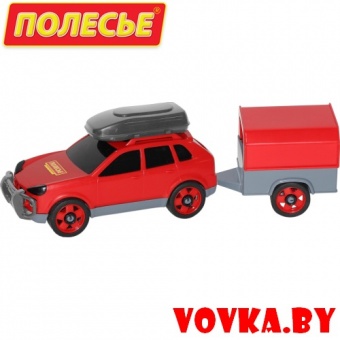 Автомобиль легковой с прицепом (в сеточке) арт. 53688 Полеье, РБ