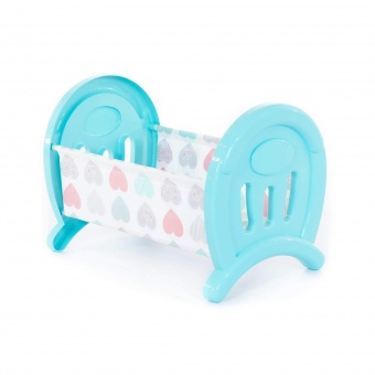 Кроватка сборная для кукол большая (в пакете) арт. 55996-4 (голубая)