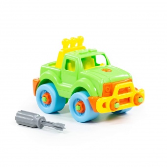 Конструктор-транспорт "Джип" (22 элемента) (в пакете) арт. 78216 Полесье