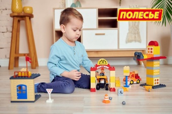 Конструктор "Макси" - "Строительная фирма" (90 элементов) (в коробке) арт. 77608 Полесье