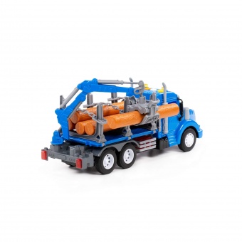 "Профи", автомобиль-лесовоз инерционный (со светом и звуком) (синий) (в коробке) арт. 96173