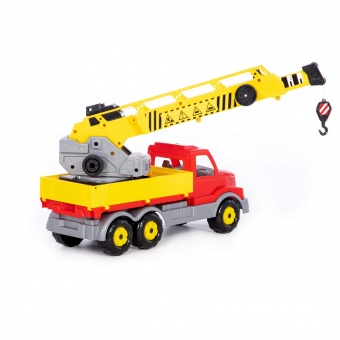 Автомобиль кран Сталкер с поворотной платформой (в сеточке) арт.56511