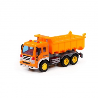 "Сити", автомобиль-самосвал инерционный (со светом и звуком) (оранжевый) (в коробке) арт. 86235