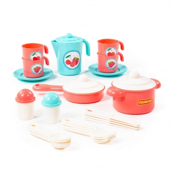Набор детской посуды "Настенька" на 4 персоны (V3) (28 элементов) (в сеточке), арт.79930