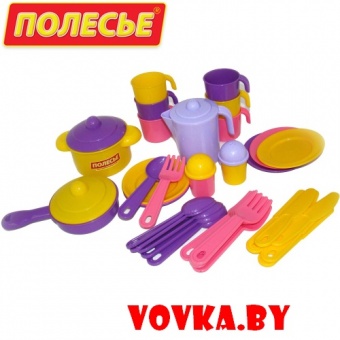 Набор детской посуды "Настенька" на 6 персон арт. 3933 Полесье.