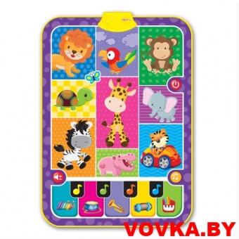 Музыкальный коврик "Мои зверята" арт. 4680019281216, Азбукварик