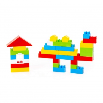 Конструктор "Строитель" (68 элементов) (в пакете) арт. 36094 Полесье