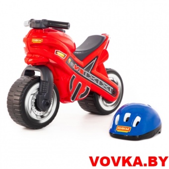 Каталка-мотоцикл "МХ" со шлемом арт. 46765