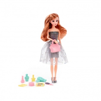Кукла "Ксюша" (30 см) в платье + аксессуары (10 элементов) (в коробке №3), арт. 02550 Полесье