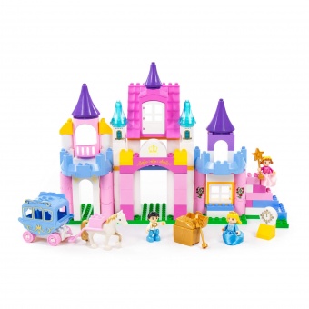 Конструктор "Макси" - "Весёлая принцесса" (146 элементов) (в коробке) арт. 77684 Полесье