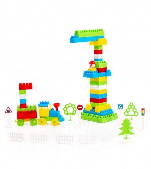 Конструктор "Строитель" (363 элемента) (в пакете) арт. 36148 Полесье