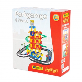 Паркинг 5-уровневый с дорогой и автомобилями (в коробке) арт.38104 Полесье