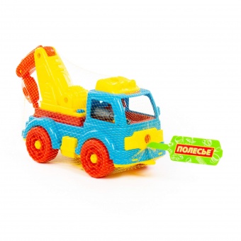 Конструктор-транспорт "Автомобиль-эвакуатор" (в сеточке) арт. 73037 Полесье