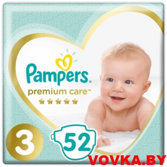 Подгузники Pampers Premium Care 3 Midi (6-10 кг) 52 шт, Россия, арт. 8001090606846