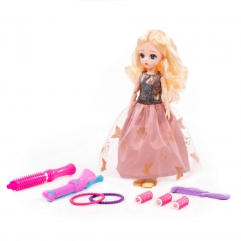 Кукла "Даша" (29 см) в пышном платье + аксессуары (8 элементов) (в коробке №3), арт. 03038 Полесье