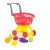 Тележка для маркета "Мини" + набор продуктов №3 (6 элементов) (в сеточке) арт.71378 Полесье