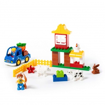 Конструктор "Макси" - "Весёлая ферма" (39 элементов) (в коробке) арт.77585 Полесье