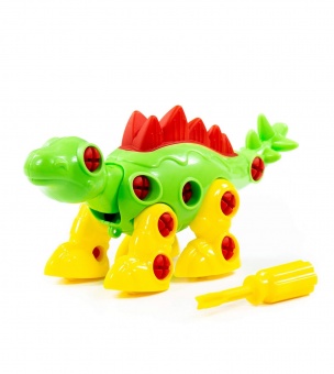Конструктор-динозавр "Стегозавр" (30 элементов) (в пакете) арт. 76694 Полесье