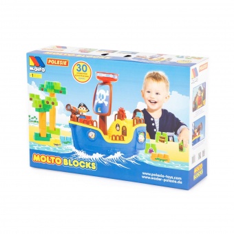 Набор "Пиратский корабль" + конструктор (30 элементов) (в коробке) арт. 62246