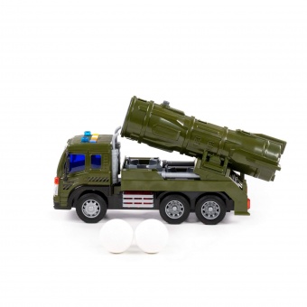 "Сити", автомобиль с зенитно-ракетной установкой инерционный (со светом и звуком, стреляет шариками) (в коробке) арт.95329 Полесье, РБ