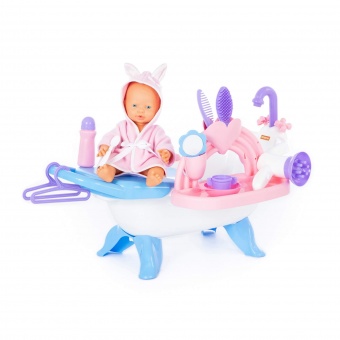 Набор для купания кукол №1 с аксессуарами и пупсом (в пакете) арт. 47243