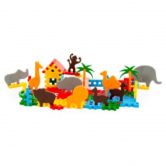 Конструктор "Зоопарк" (117 элем. в мешке) арт.0811