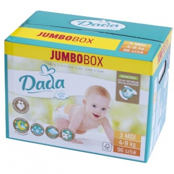 Подгузники Dada Extra Soft 3 Midi (4-9 кг) 96 шт. JUMBO BOX