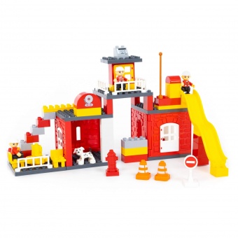 Конструктор "Макси" - "Пожарная станция" (95 элементов) (в коробке) арт.77493 Полесье