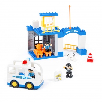 Конструктор "Макси" - "Полицейский участок" (36 элементов) (в коробке) арт. 77554 Полесье