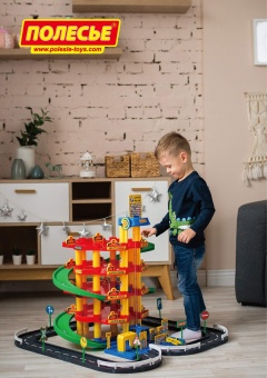 Паркинг 5-уровневый с дорогой и автомобилями (в коробке) арт.38104 Полесье