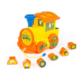 Логический паровозик "Миффи" с 6 кубиками №1 арт.64240