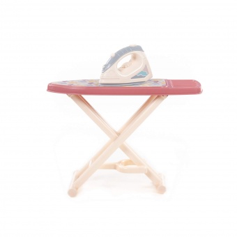 Набор игровой "Утюжок №3 с гладильной доской" (коралловый) (в сеточке) арт.67460 Полесье