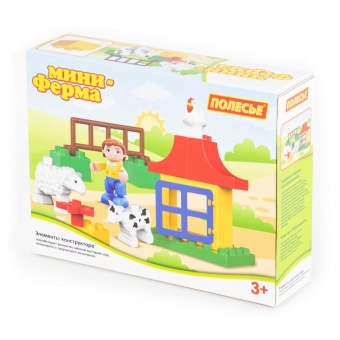 Конструктор "Макси" - "Мини-Ферма" (15 элементов) (в коробке) арт. 77660 Полесье