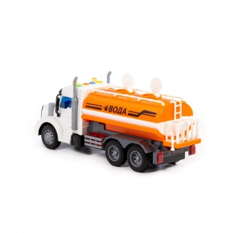 "Профи", поливочный автомобиль инерционный (со светом и звуком) (оранжевый) (в коробке) арт. 89809