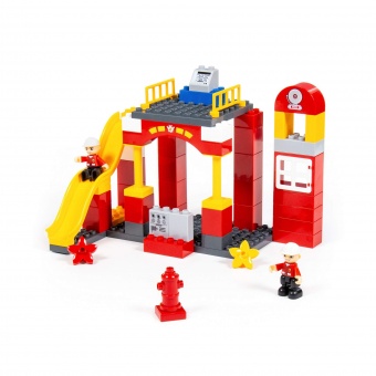 Конструктор "Макси" - "Пожарная станция" (81 элемент) (в коробке) арт.77509 Полесье