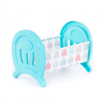 Кроватка сборная для кукол большая (в пакете) арт. 55996-4 (голубая)