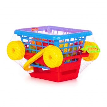 Тележка "Supermarket" №1 + набор продуктов (в сеточке) арт.42989